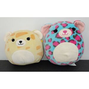 Lot Of 2 Squishmallows Lexie And Chelsea The Leopards Plush Kellytoy Bee Happy
